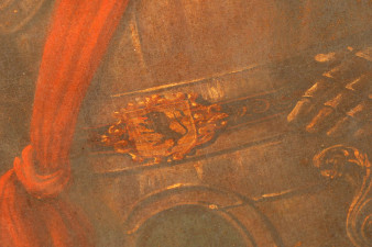 1170. St-Étienne. 11-05-23. Bar du Mal-Assis. Peintures du plafond. Tableau 3 (détail).JPG