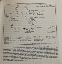 Croquis des forces en présence, bataille de San Juan de Ullloa, dans Histoire de la marine française des origines à nos jours.jpg