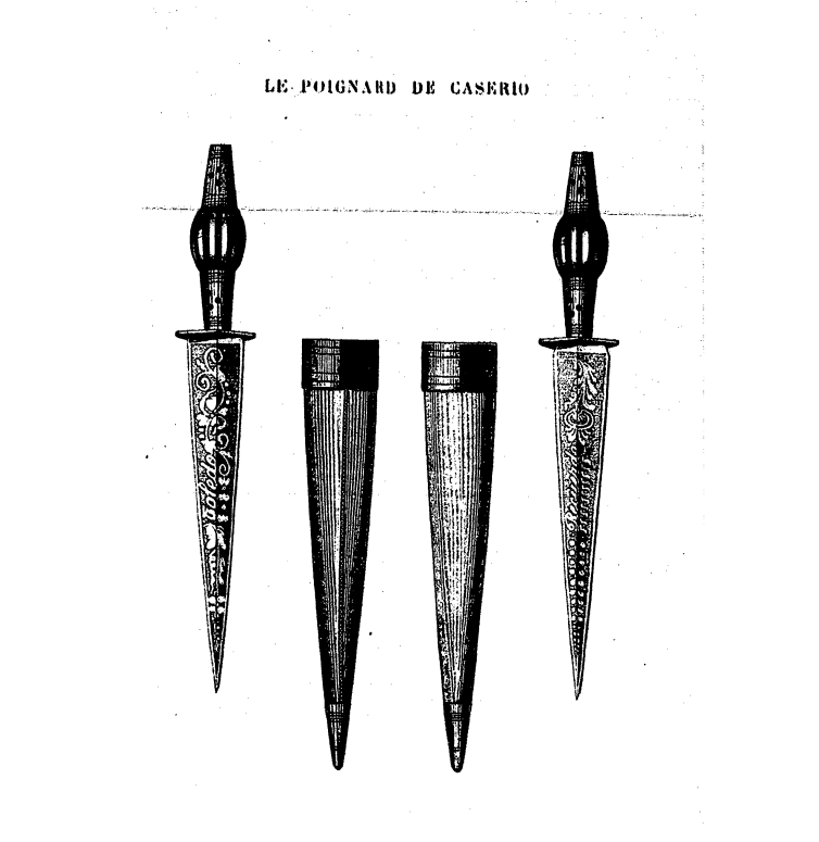 Illustration du poignard dans l'ouvrage " L'assassinat du président Carnot / par A. Lacassagne"