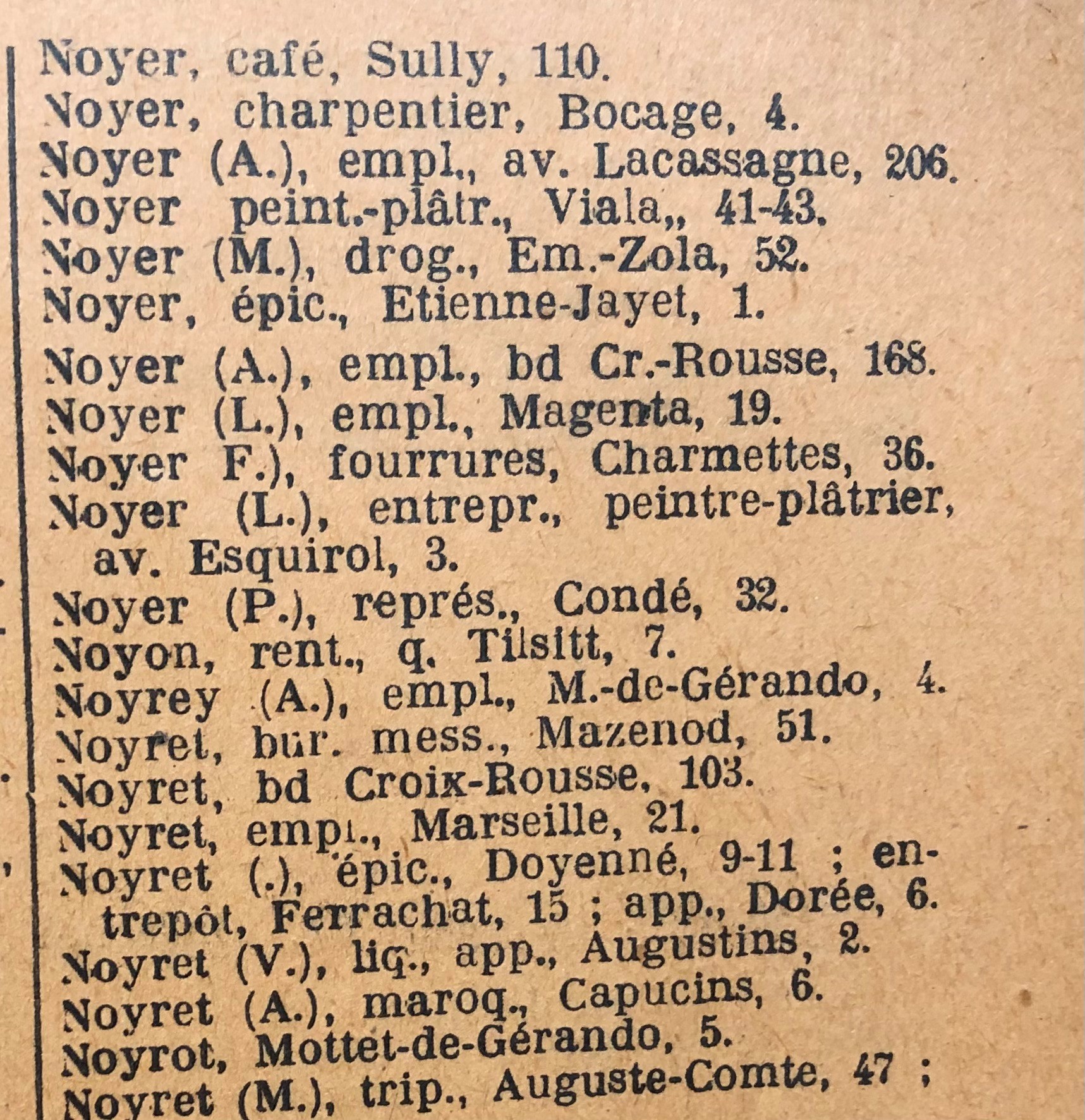 Annuaire Fournier 1952